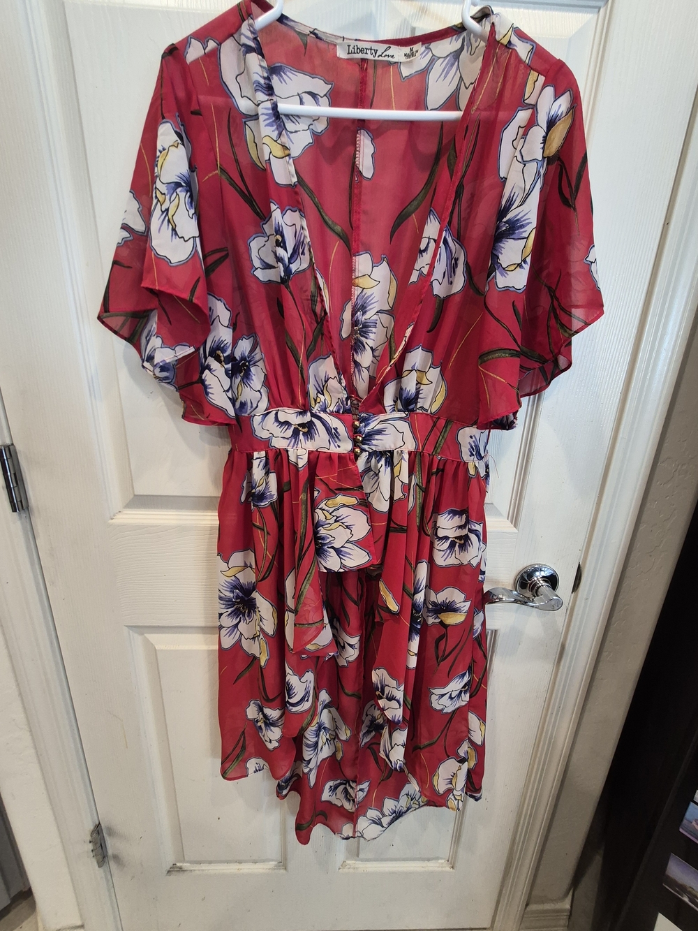 5/25 Liberty Love Red Floral Wrap